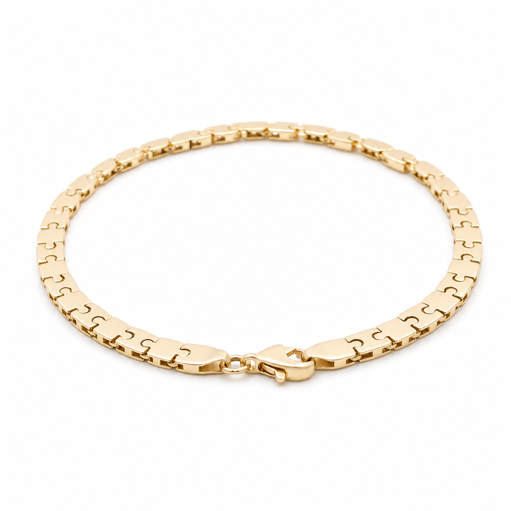 14K Yellow Gold Fashion Women's Bracelet / Size: 7.5" / Weight: 6.1 GR / 401-02191