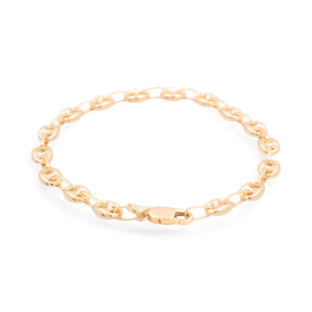 14K Yellow Gold Woman's Fashion GG Bracelet / Size: 7.5" / Weight: 5.3 GR / 034-07099