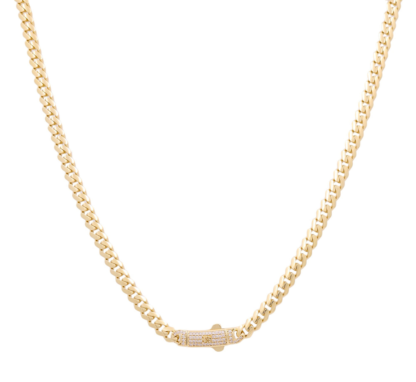 10K Yellow Gold Monaco Semisolid Chain / Stone: Cz / Size: 5mm 20" / Weight: 20.6 GR / COCH0MON5-20