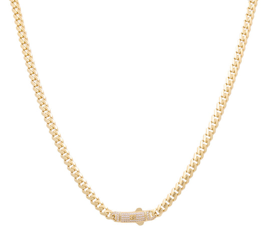 10K Yellow Gold Monaco Semisolid Chain / Stone: Cz / Size: 5mm 20" / Weight: 20.6 GR / COCH0MON5-20