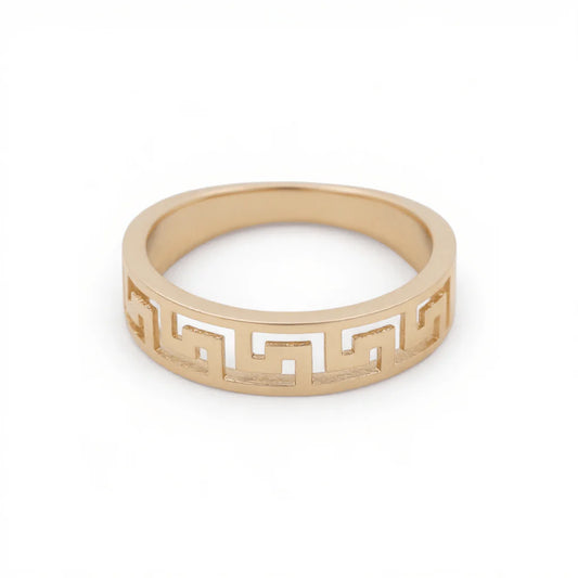 14K Yellow Gold Men’s Greek Wedding Band / Stone: Cz / Size: 11.5 / Weight: 4.2 GR / DLBMWB4BSGR