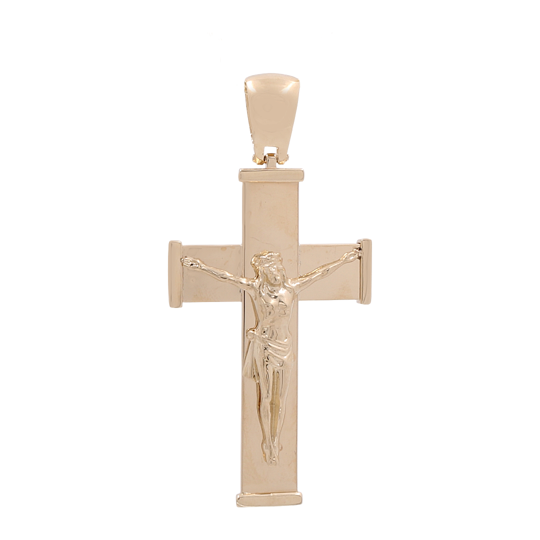14K Yellow Gold Jesus on the Cross Pendant / DSPD4CRS
