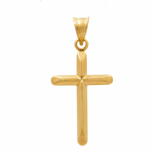 10K Yellow Gold Plain Cross Pendant / Weight: 0.5 GR / DQPD0CS