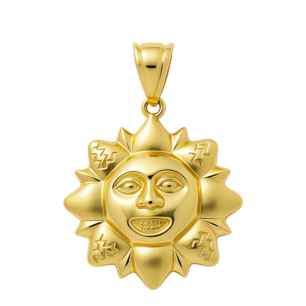 14K Yellow Gold Sun Pendant / Weight: 3.2 GR / DOPD4SN