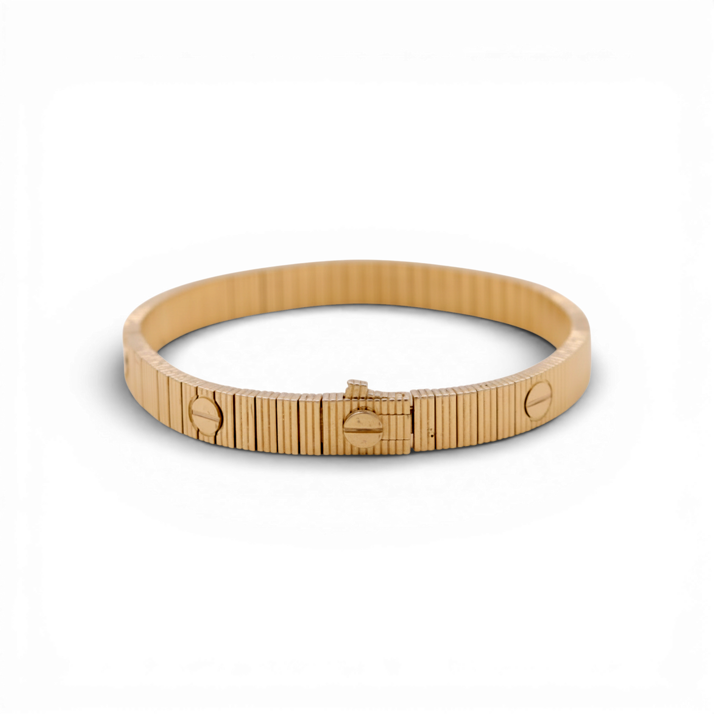 14K Yellow Gold Semisolid Flexible CT Bangle Bracelet / Weight: 19.8 GR / DQBB4CT