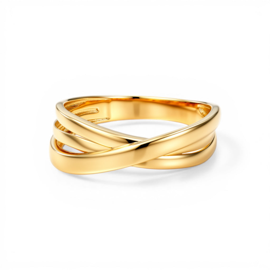 10K Yellow Gold Fashion Women's Ring with Cz / Size: 7.5 / Weight: 2.2 GR / DQWR0FS-67