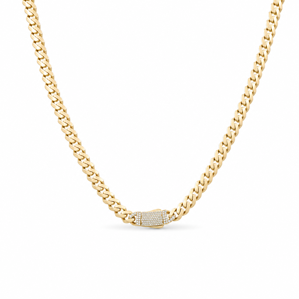 10K  Yellow Gold Monaco Chain / Size: 7mm-18'' / Weight: 12.6 GR / DOCH0MON7-18