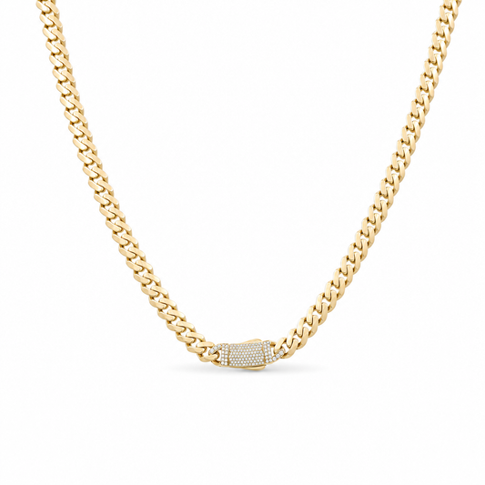 10K  Yellow Gold Monaco Chain / Size: 7mm-18'' / Weight: 12.6 GR / DOCH0MON7-18