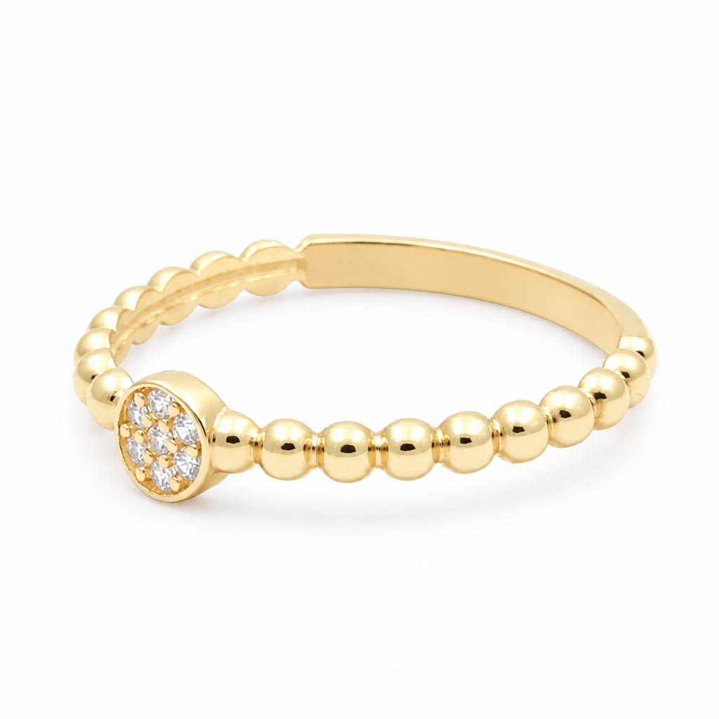 10K  Yellow Gold Fashion Women's Ring / Size:7 / Weight: 1.2 GR / DQWR0FS-108