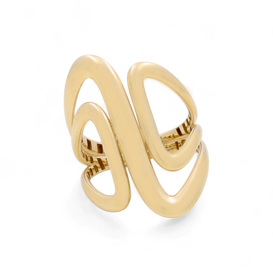 10K Yellow Gold Fashion Women's Ring / Size: 8.5 / Weight: 3.8 GR / DQWR0FS-7