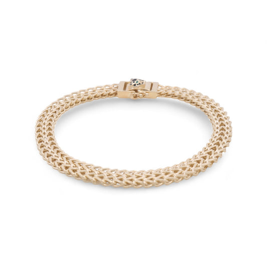 14K Yellow Gold Panther Women’s Bracelet / Size: 7.5” / Weight: 7.7GR / COWR4PT-1