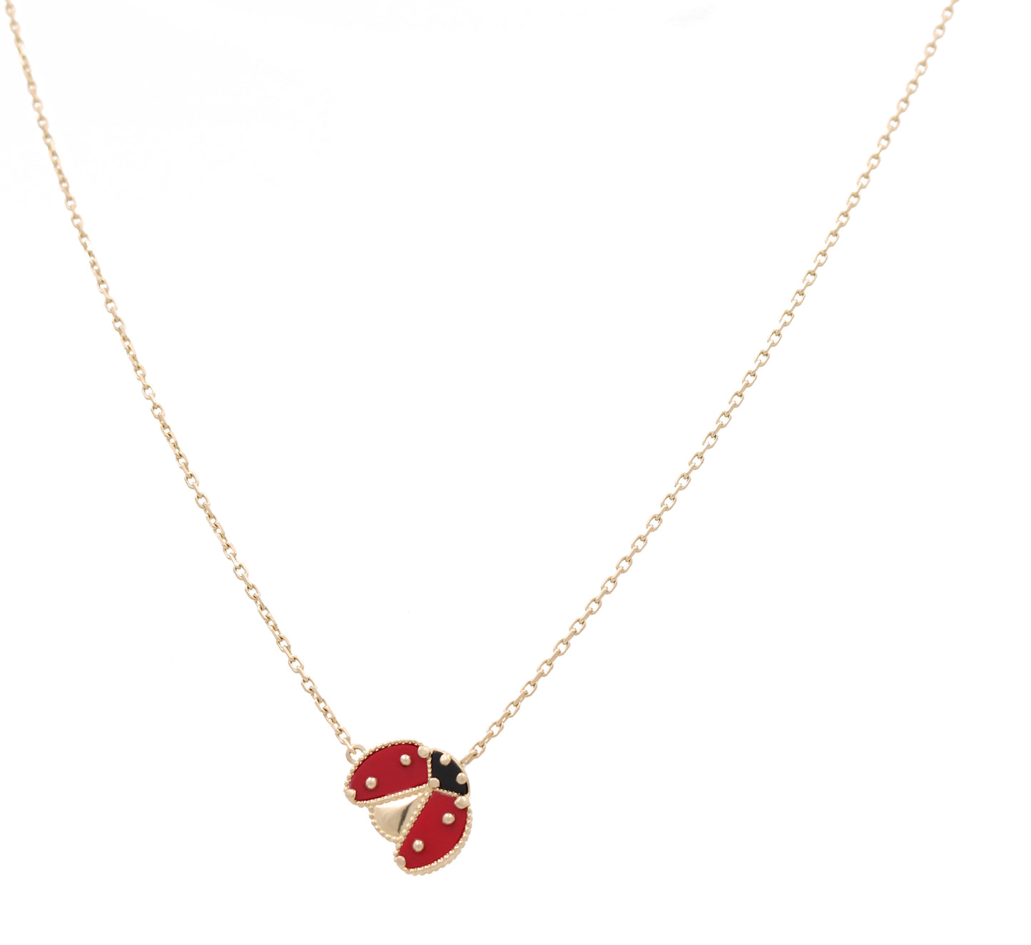 14K Yellow Gold Ladybug Necklace / Size: 18” / Weight: 6.6 GR / CONK4LB
