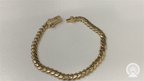 14K Yellow Gold Monaco Women's Bracelet / Stone: Cz / Size 5mm 7.5" / Weight: 10.1gr / DOWB4MON5-7.5