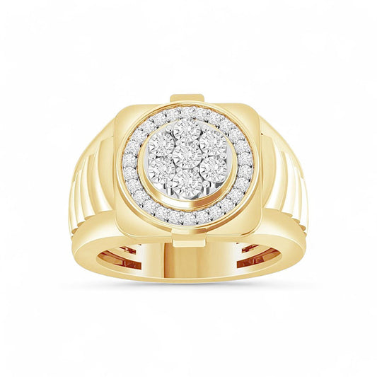10K Yellow Gold Diamond Fashion Men's Ring / Stone: 0.50Ct / Size: 10 / 219036Y