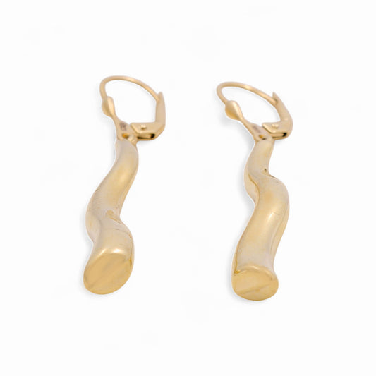 14K Yellow Gold Fashion Drops Earrings / Weight: 3.7GR / IEEED4FS