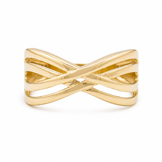 10K Yellow Gold Fashion Women's Ring / Size: 7 / Weight:1.8 GR / DQWR0FS-94