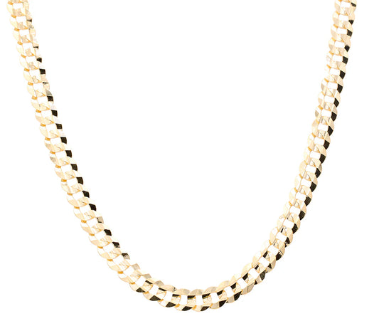 10K Yellow Gold Curb Chain / Size: 7mm 22" /  K484CL-22