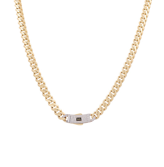 14K Yellow Gold Monaco Chain / Stone: Cz / Size: 7mm 20" / Weight: 23.4gr / 301-11080-8.0mm.20"