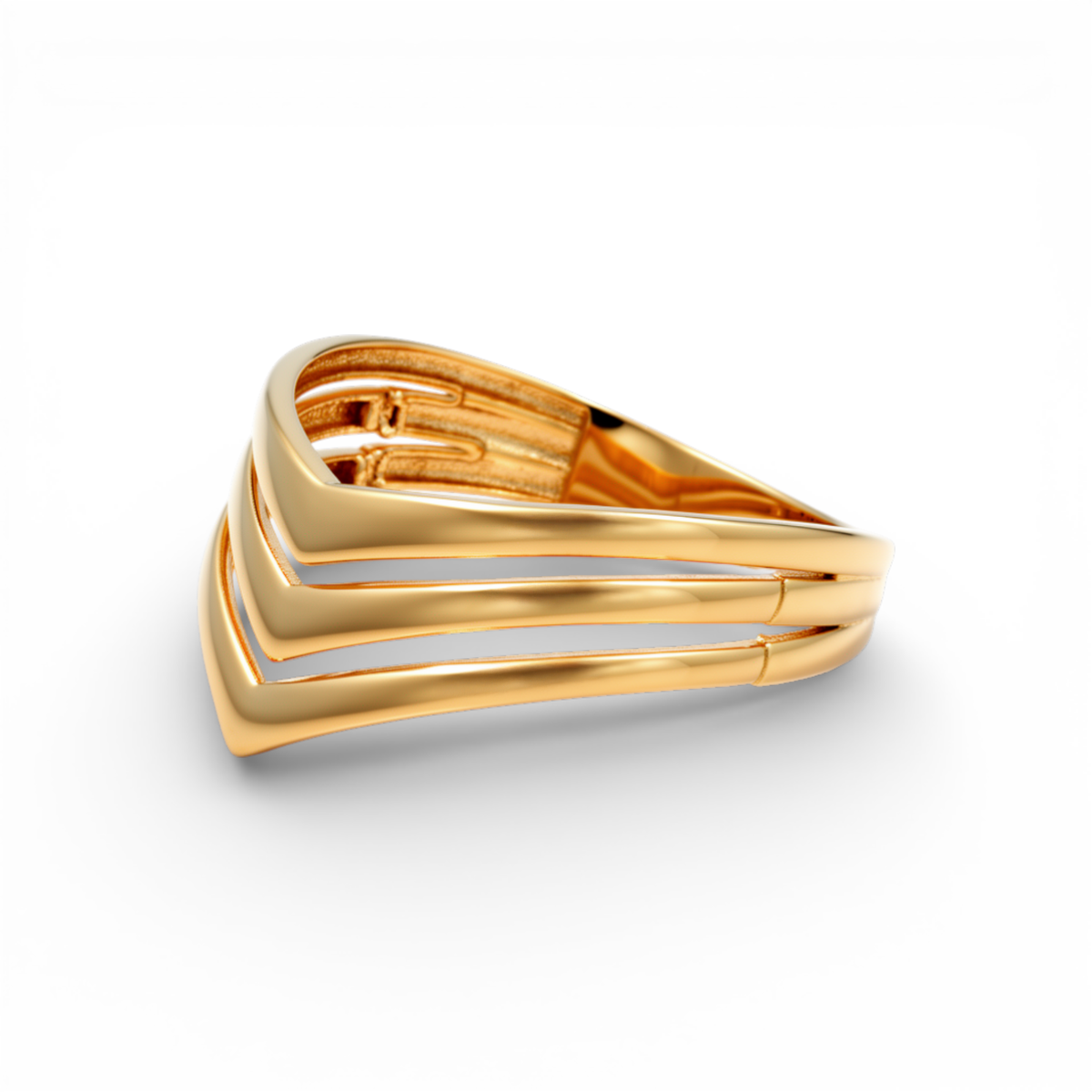 10K Yellow Gold Fashion Women's Ring / Size: 7 / Weight: 1.7 GR / DQWR0FS-45