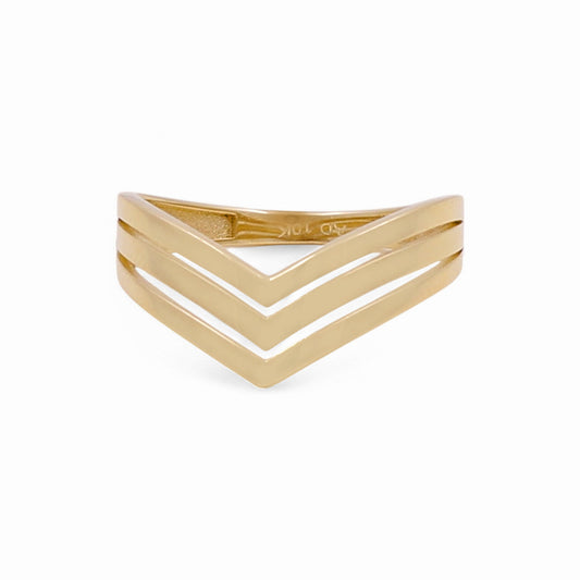 10K Yellow Gold Fashion Women's Ring / Size: 7.5 / Weight: 1.4 GR / Y25-447