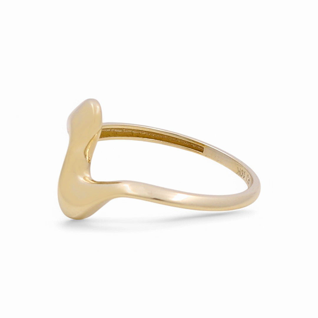 10K Yellow Gold Fashion Women's Ring / Size: 8 / Weight: 1.1 GR / DPWR0FS-18