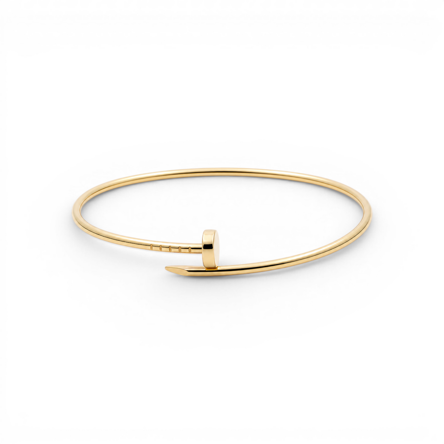 10K Yellow Gold Semisolid Nail Women’s Bangle Bracelet / 2.9 GR/DQBB0NL-3.