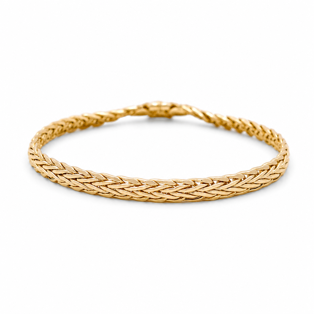 14K Yellow Gold Fancy Link Women's Bracelet / Size: 7.5" / Weight: 5.2 GR / DQWB4FS-3