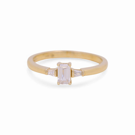 14K Yellow Gold Women's Engagement Ring / Stone: Cz / Size: 7 / Weight: 1.8 GR / KEEWR4ER