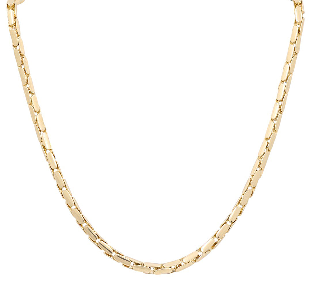 14K Yellow Gold Solid Fancy Link Italian Chain / Size: 26” / Weight: 45 GR / 624.20436-26