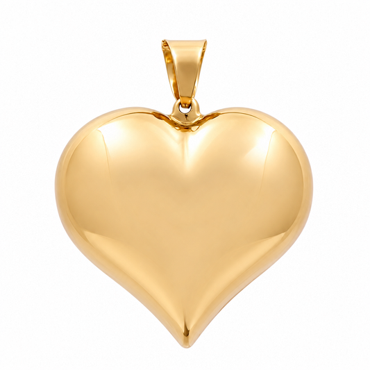 14K Yellow Gold Fashion Heart Pendant / Weight: 5 GR / DQPD4HR-1