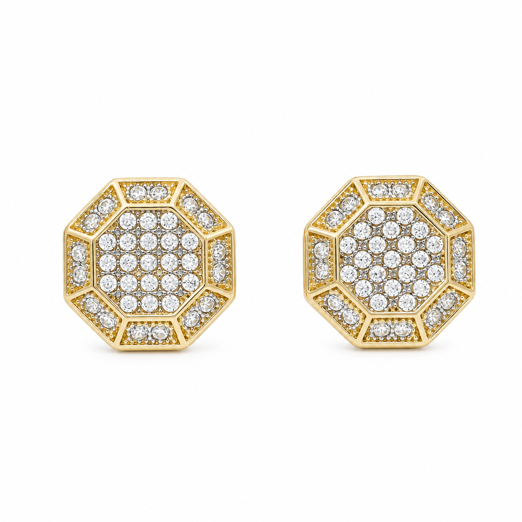 14K Yellow Gold Fashion Stud Earring / Weight: 2.4 GR / DOES4FS-2