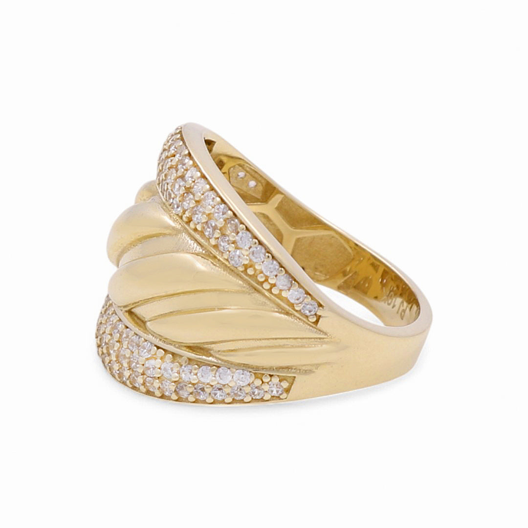 10K Yellow Gold Fashion Women's Ring with Cz / Size: 7 / Weight: 4 GR / DPWR0FS-21