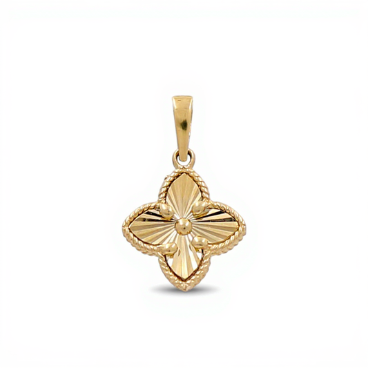 10K Yellow Gold Flower Pendant  / Weight: 1GR / CQPD0FL
