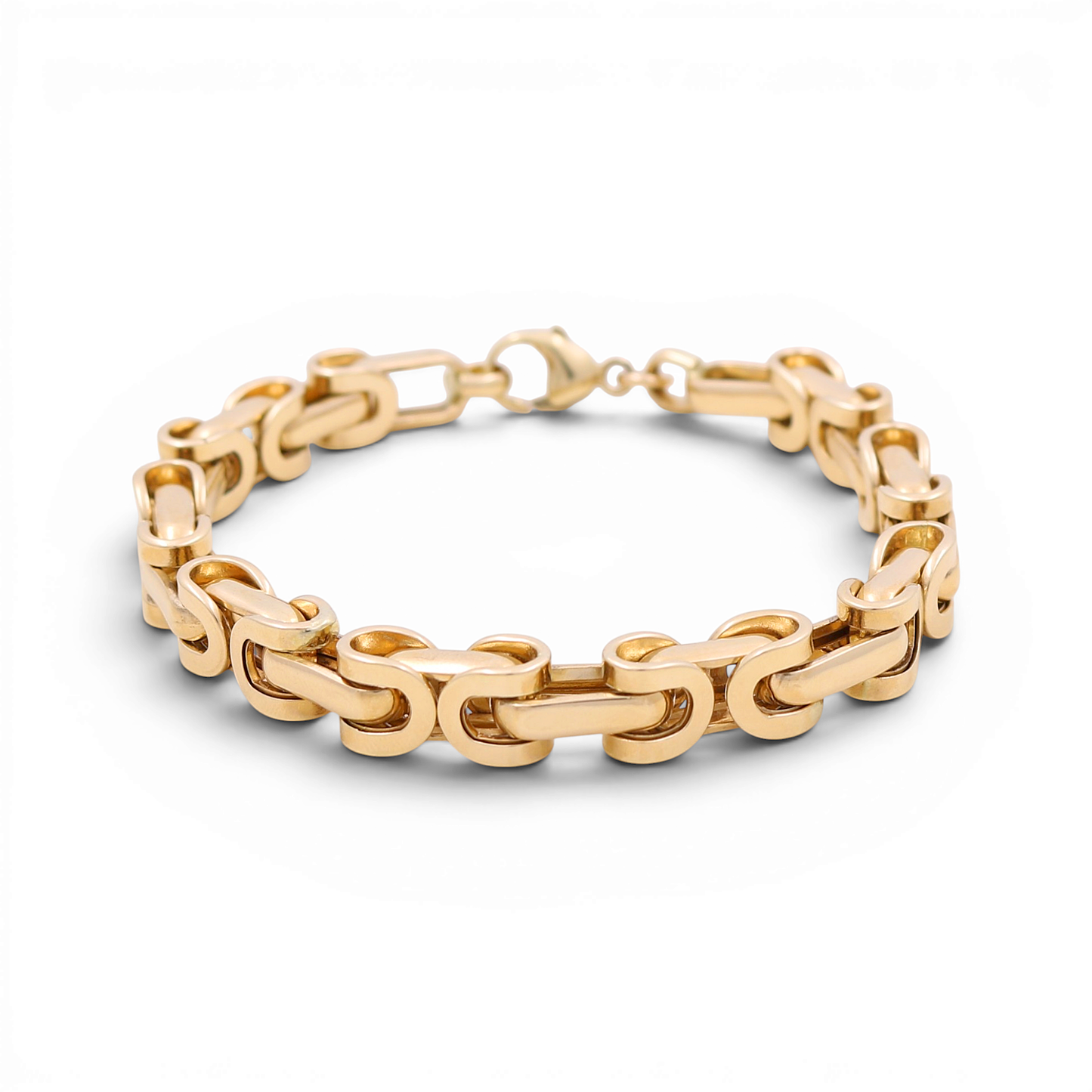 14K Yellow Gold Fashion Men's Bracelet / Size: 9mm 9" / Weight: 24.8 GR / CSMB4FS-6