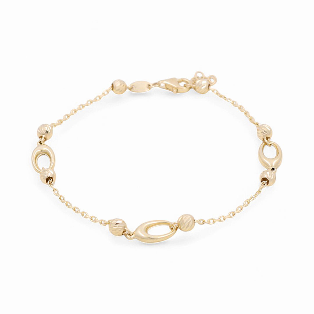 14K Yellow Gold Fashion Woman Bracelet / Size: 7" / Weight: 2.8 GR / 139-03439