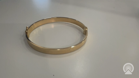 14K Yellow Gold Semisolid Fashion CT Bangle Bracelet / Weight: 7.3 GR / DQBB4CT-1