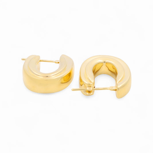 14K Yellow Gold Fancy Hoops Earrings / Weight: 4.7 GR / 461-00512