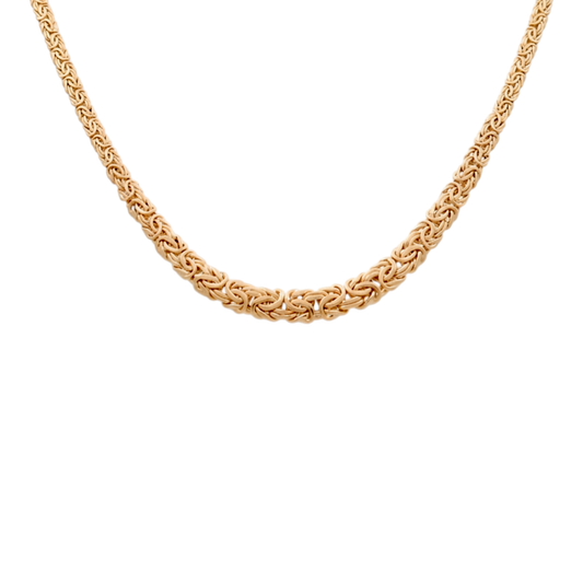 10K Yellow Gold Byzantine Link Women's Necklace / Size: 17.5" / Weight: 12.1 GR / DQNK0BZ
