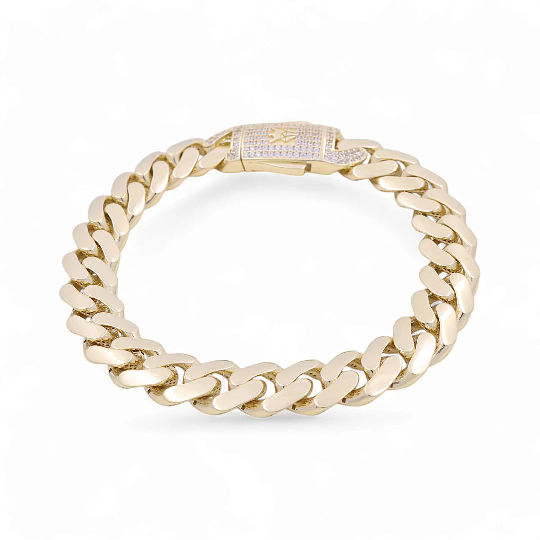 10K Yellow Gold Monaco Woman's Bracelet / Size: 9mm 7.5" / Weight: 11GR / COWB0MON9-7.5