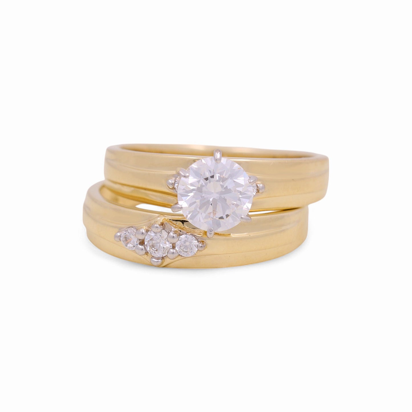 14K Yellow Gold Women’s Bridal Set / Stone: Cz / Size: 7 / Weight: 5.4 GR / KEEWR4BS-11