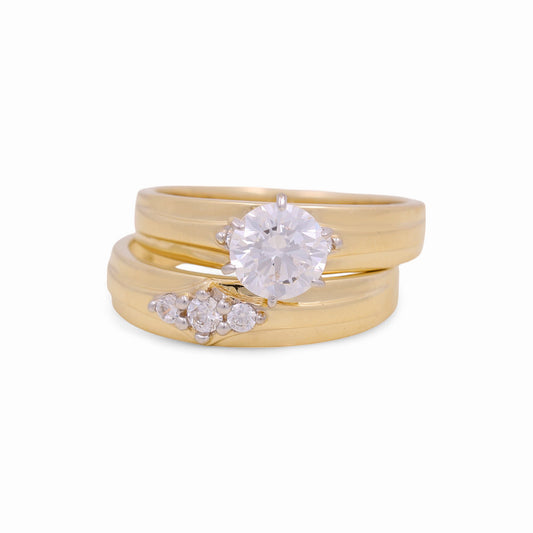14K Yellow Gold Women’s Bridal Set / Stone: Cz / Size: 7 / Weight: 5.4 GR / KEEWR4BS-11
