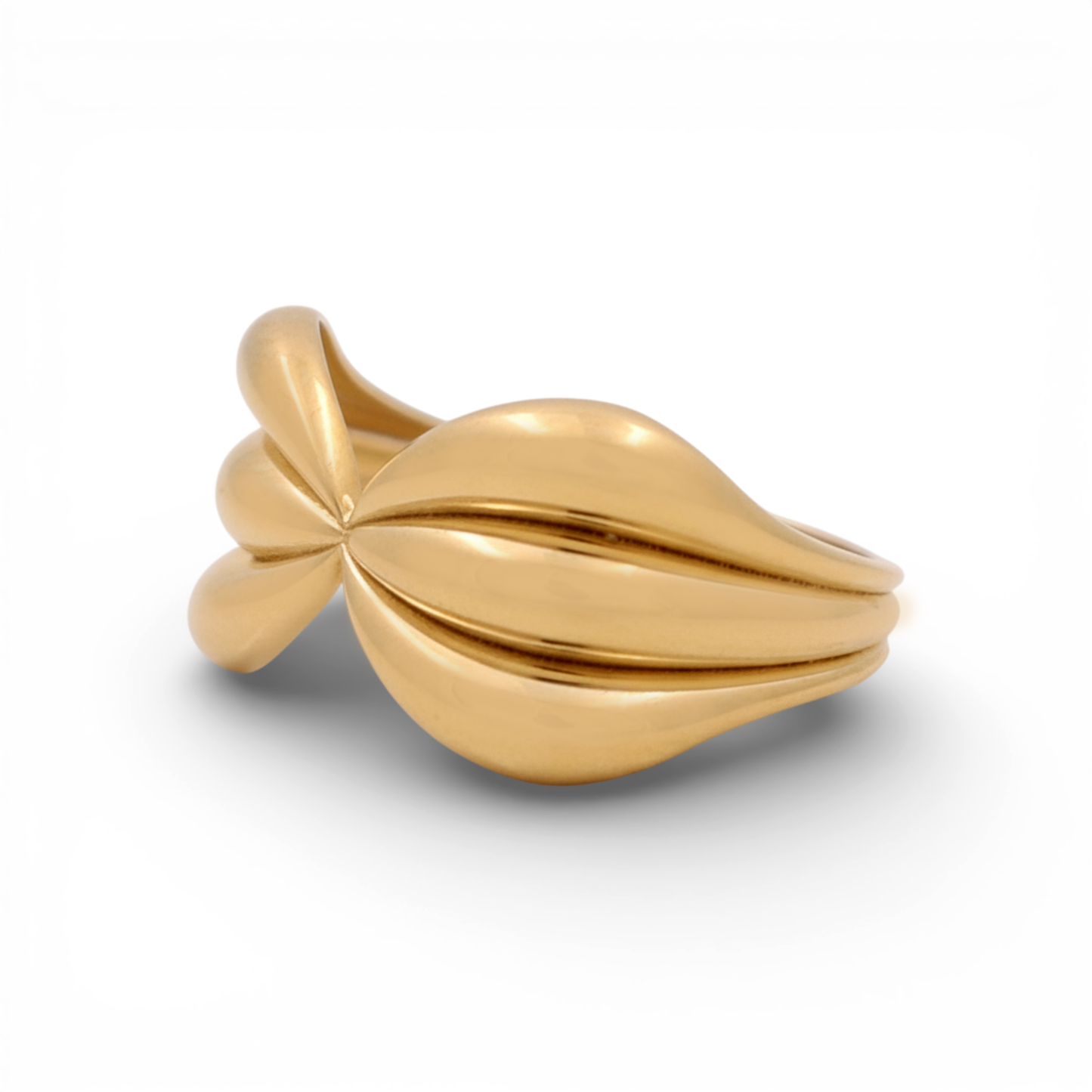 14K Yellow Gold Fashion Women's Ring / Size: 8 / Weight: 2.6 GR / Y24-795
