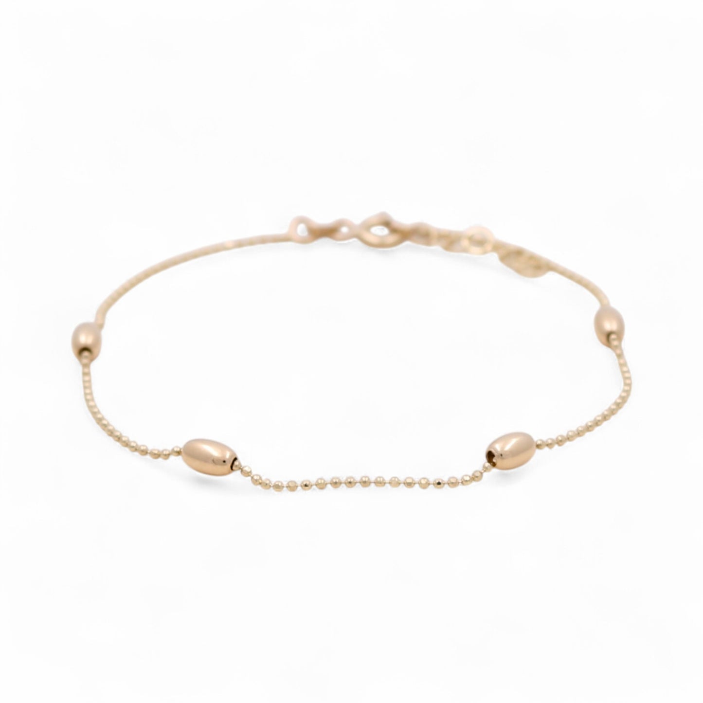 10K Yellow Gold Fancy Link Bracelet with Balls / Size: 7” / Weight: 1.3 GR / DQWB0BLL-5