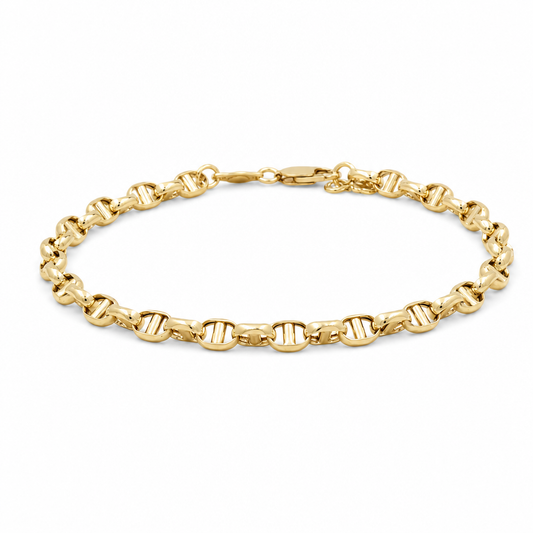 14K Yellow Gold Women's Italian Link Bracelet / Size: 7.5" / Weight: 2.8 GR / 711-21150