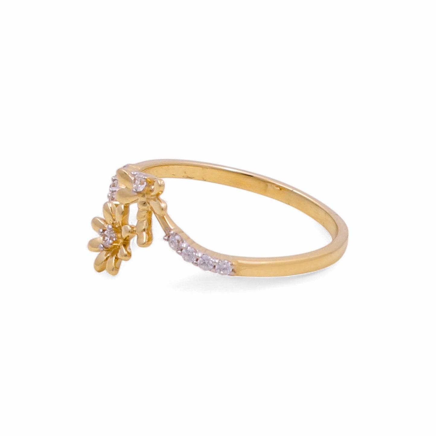 14K Yellow Gold Fashion Women’s Ring / Stone: CZ / Size: 7 / Weight: 1.6 GR / KEEWR4FS-3