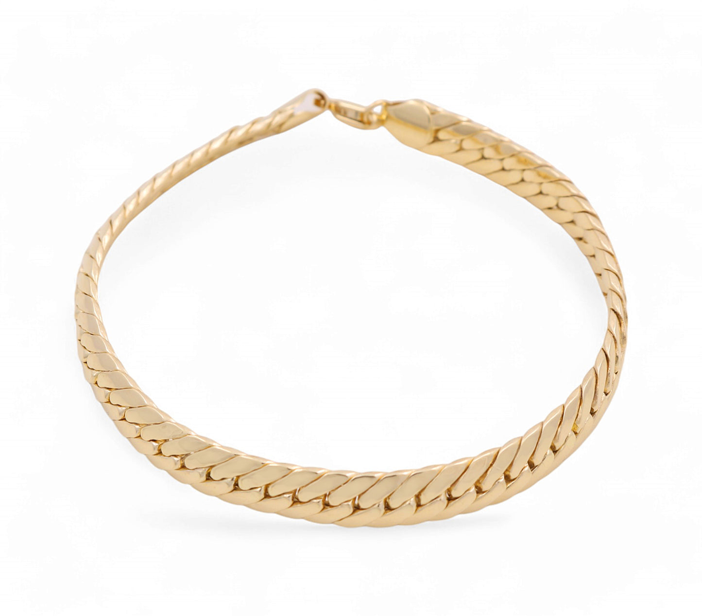 10K Yellow Gold Women's Fashion Cuban Link Bracelet / Size: 7mm 7.5" / Weight: 8 GR / P10S-44