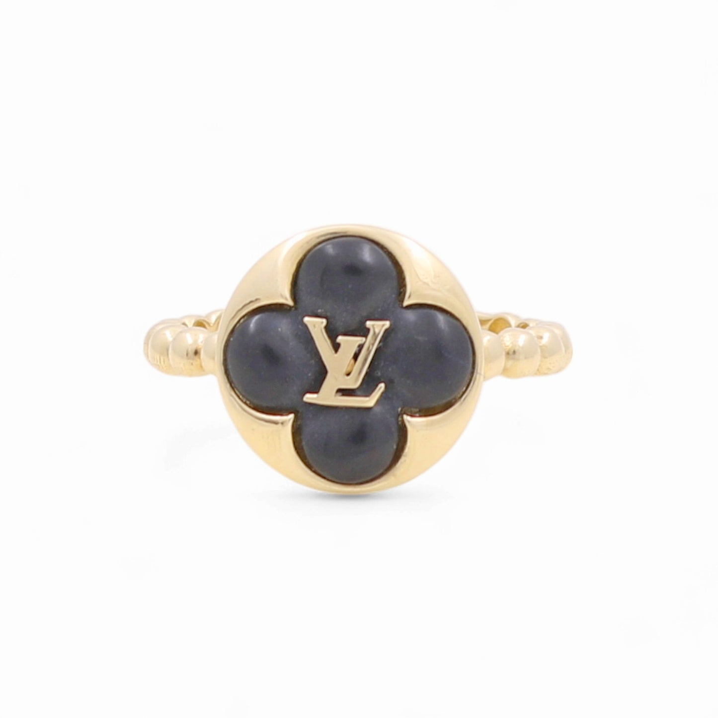 14k Black Flower Women Ring / Weight 2.2 GR / COWR4FL-1