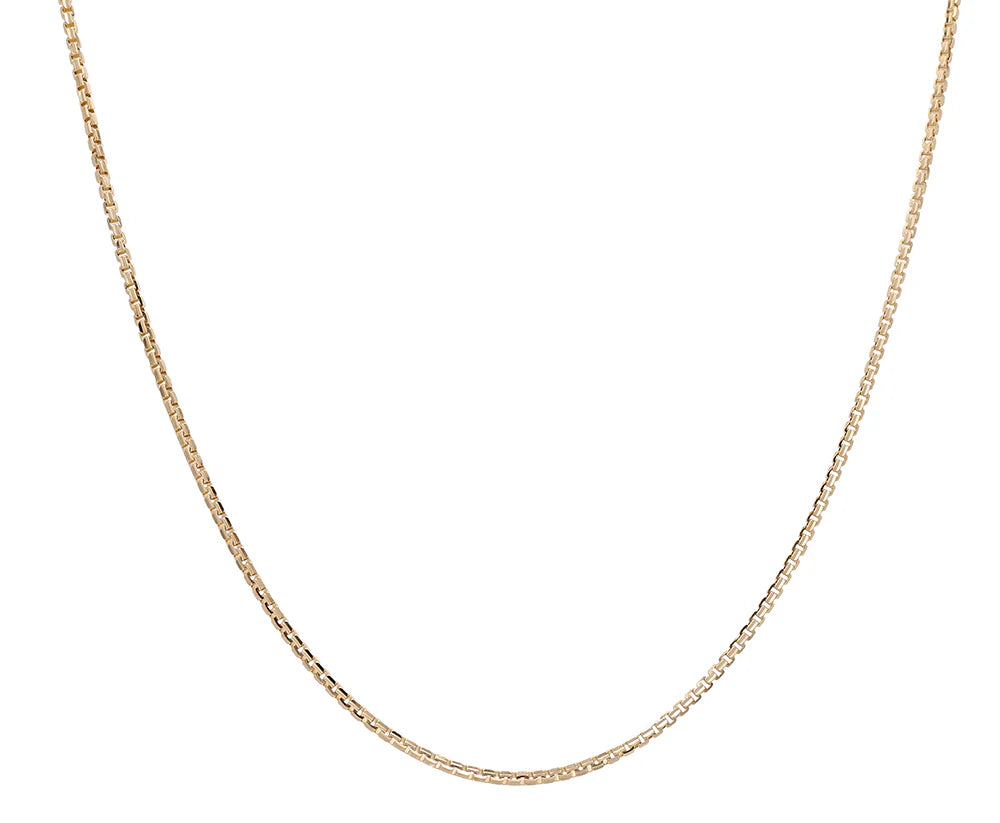 14K Yellow Gold Box Light Chain / Size 1.7mm 20” / Weight: 9.3 GR / LCS4-20