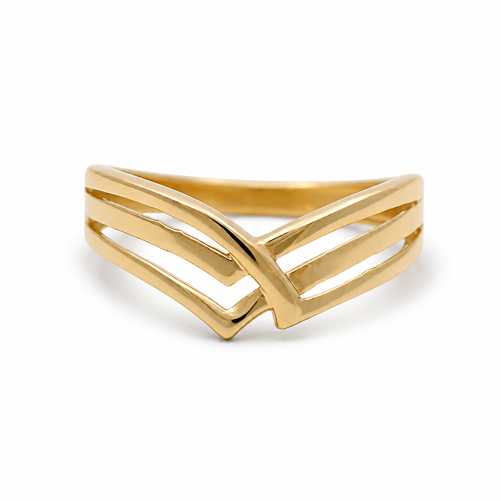 10K Yellow Gold Fashion Women's Ring /  Size:7 / Weight: 1.4 GR / DQWR0FS-88