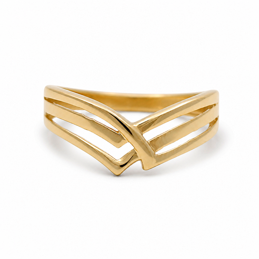 10K Yellow Gold Fashion Women's Ring /  Size:7 / Weight: 1.4 GR / DQWR0FS-88